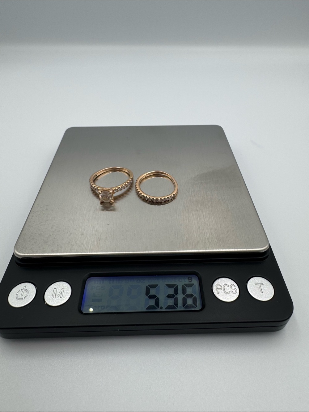 14K Rose Gold Lab-Grown Diamond Bridal Set 1.5 CTW Size 7.5 - Picture 13 of 17